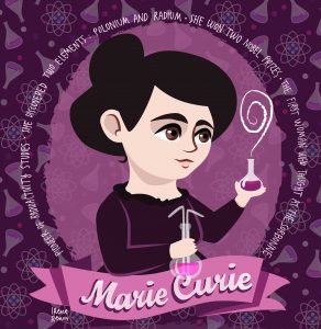 Marie Curie illustration